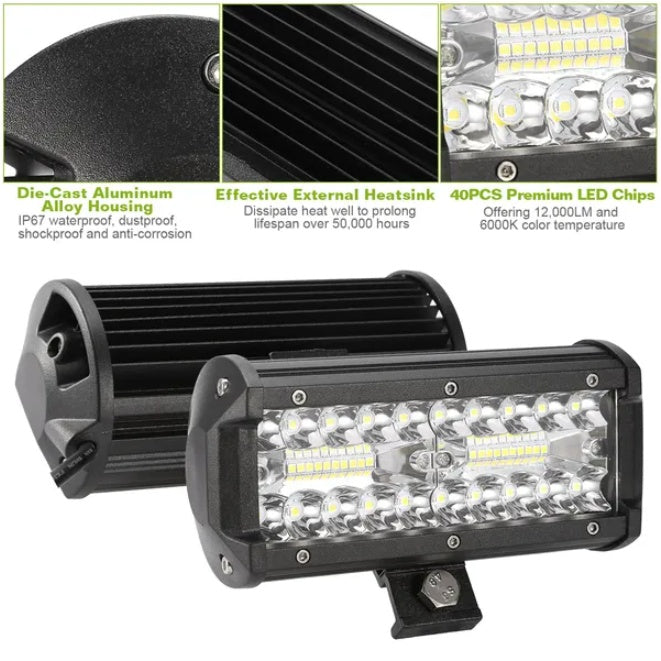 7in LED Light Bar 120W 12000LM LED Work Light