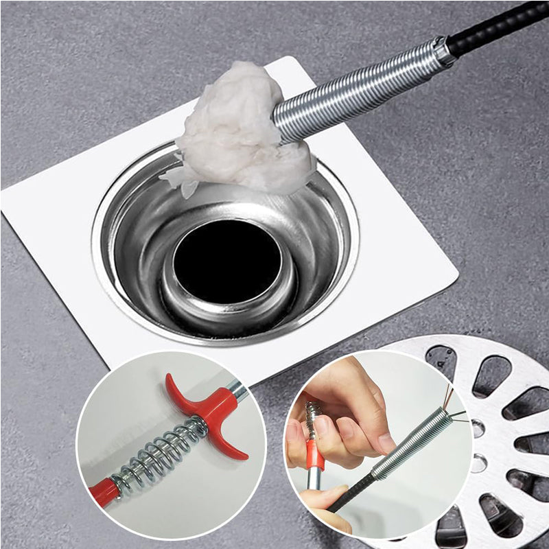 60cm Pipe Grabber, New Flexible Grabber Claw Pick Up Reacher Tool With 4 Claws Bendable Hose Pickup Reaching Assist Tool For Litter Pick, Sink, Drains, Toilet