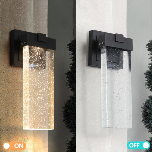 Outdoor Waterproof Transparent LED Crystal Wall Light Supports Many Types Of Bulb-2 Packs With Light Sensitivity